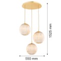 Lampa wisząca 3-punktowa PALOMA mosiądz/miodowy
