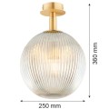 Lampa sufitowa 1-punktowa PALOMA mosiądz/szary