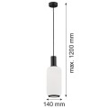 Lampa wisząca 1-punktowa SAGUNTO PLUS czarny/opal