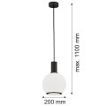 Lampa wisząca 1-punktowa SAGUNTO PLUS czarny/opal