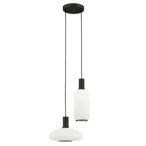 Lampa wisząca 2-punktowa SAGUNTO PLUS czarny/opal