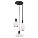 Lampa wisząca 3-punktowa SAGUNTO PLUS czarny/opal