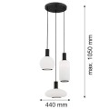 Lampa wisząca 3-punktowa SAGUNTO PLUS czarny/opal