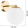 Kinkiet ścienny kula SATELITE PLUS złoty