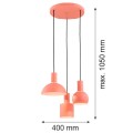 Lampa wisząca 3-punktowa SINES koralowy