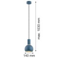 Lampa wisząca 1-punktowa SINES granatowy/niebieski