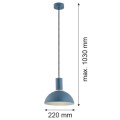 Lampa wisząca 1-punktowa SINES granatowy/niebieski