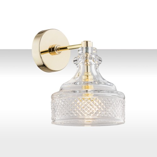 Kinkiet ścienny klasyczny CRUZ mosiądz