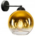 Kinkiet ścienny 1-punktowy GOLDEN GLASS B czarny/złoty #819