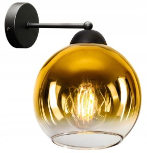 Kinkiet ścienny 1-punktowy GOLDEN GLASS B czarny/złoty #819