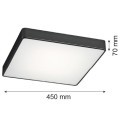 Plafon duży ONTARIO LED 3000K czarny