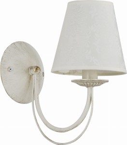 Kinkiet 1-punktowy IRMA ecru/biały