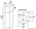 Lampa słupek zewnętrzny CUBE CB-330 DG SU-MA