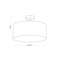 RONDO BLACK LAMPA SUFITOWA 4  450
