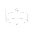 RONDO BLACK LAMPA SUFITOWA 4  600