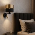 HILTON BLACK/GOLD KINKIET 1