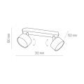 CLARK BLACK LAMPA SUFITOWA 2