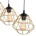 DIAMOND NEW BLACK/GOLD LAMPA WISZĄCA 3 LISTWA