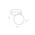BIANCA BLACK LAMPA SUFITOWA 1
