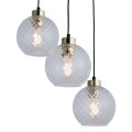 DEVON LAMPA WISZĄCA 3 KOŁO TRANSPARENT