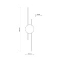 JAVA BLACK KINKIET 2 LED