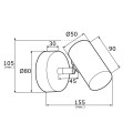 Lampa Spot Kinkiet LAGOS tuba 4210 Argon