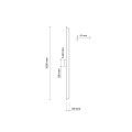 NAVI BLACK LONG KINKIET LED