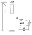 Lampa stojąca zewnętrzna CITY 11836 R BL