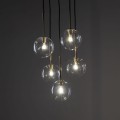 NILOS BLACK / GOLD LAMPA WISZĄCA 5