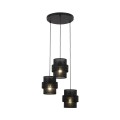 CALISTO BLACK LAMPA WISZĄCA 3  KOŁO