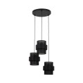 CALISTO BLACK LAMPA WISZĄCA 3  KOŁO