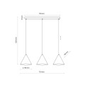 CONO BLACK LAMPA WISZĄCA S 3 LISTWA
