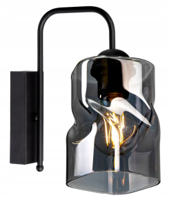 Kinkiet ścienny 1-punktowy TWIST B grafit/miodowy/transparentny #365 