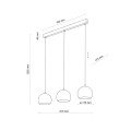 ZOE BLACK LAMPA WISZACA 3 S
