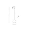ZOE BEIGE LAMPA WISZACA 1 S