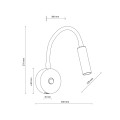 LAGOS BLACK  KINKIET 1  USB