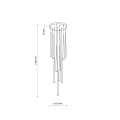 PIANO BLACK GOLD LAMPA WISZACA 10