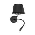 MAJA BLACK KINKIET  2 E27+ G9 + USB