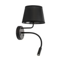 MAJA BLACK KINKIET  2 E27+ G9 + USB