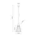 MODESTO WOOD SOSNA LAMPA WISZACA 1