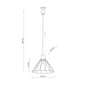 MODESTO WOOD SOSNA LAMPA WISZACA 1