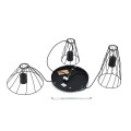 MODESTO BLACK LAMPA WISZACA 3 KOŁO