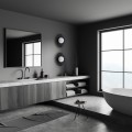 SLATE BLACK GLASS KINKIET 1XG9