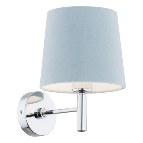 Kinkiet abażur BŁĘKIT chrom BOLZANO 3910 Argon