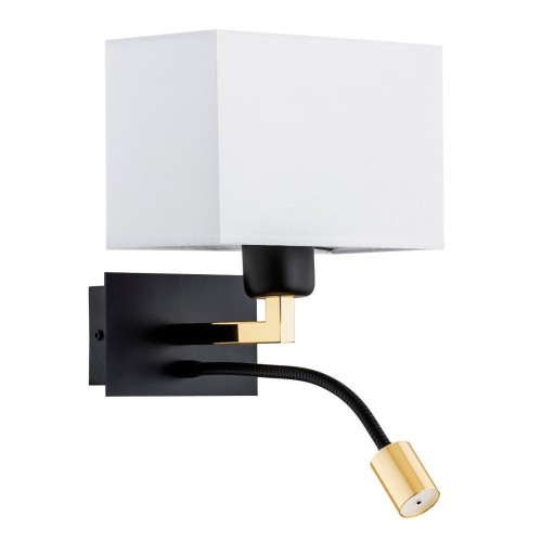 Nowoczesna lampa KINKIET biały złoty BILL 1051 ARGON