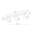NEX SABIA 3XGU10 LAMPA SUFITOWA