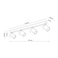 NEX SABIA 4XGU10 LAMPA SUFITOWA