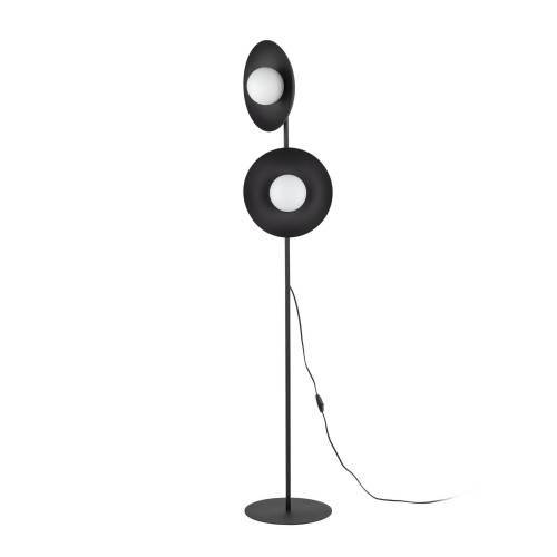 SLATE BLACK GLASS LAMPA PODŁOGOWA 2XG9