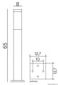 Lampa stojąca zewnętrzna Inox ST 022-650