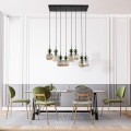 SOPHIA GREEN COGNAC LAMPA WISZĄCA 8XE14